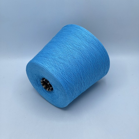 Бобинная пряжа,Cotton combed, 1693м. 100%Хлопок, Голубой(647), 39036