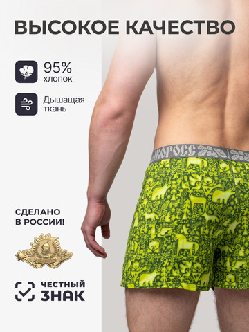 Комплект из 3-х семейных трусов - «Весенний лес»