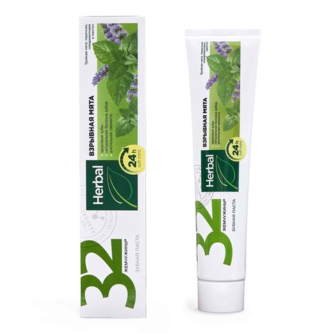 Modum ЗУБ.ПАСТЫ 32 ЖЕМЧУЖИНЫ HERBAL Взрывная мята 150г (А701-329)