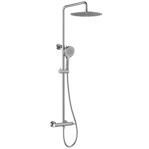 Lemark Beluga LMF-8025B-C Смеситель для душа с регулируемой высотой штанги и лейкой верхнего душа «Тропический дождь»