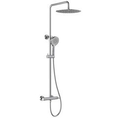 Lemark Beluga LMF-8025B-C Смеситель для душа с регулируемой высотой штанги и лейкой верхнего душа «Тропический дождь» фото