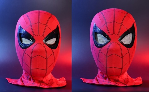 Человек паук маска аниматроник с подвижными глазами