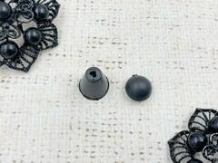 Наконечник колокольчик, пластик, d 5 мм, р. 8х12 мм, чёрный