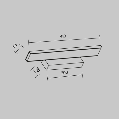 Светодиодная подсветка для зеркал Maytoni Gleam MIR005WL-L16B