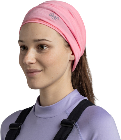 Картинка шарф-труба Buff Merino Lightweight Solid Rose Pink - 2