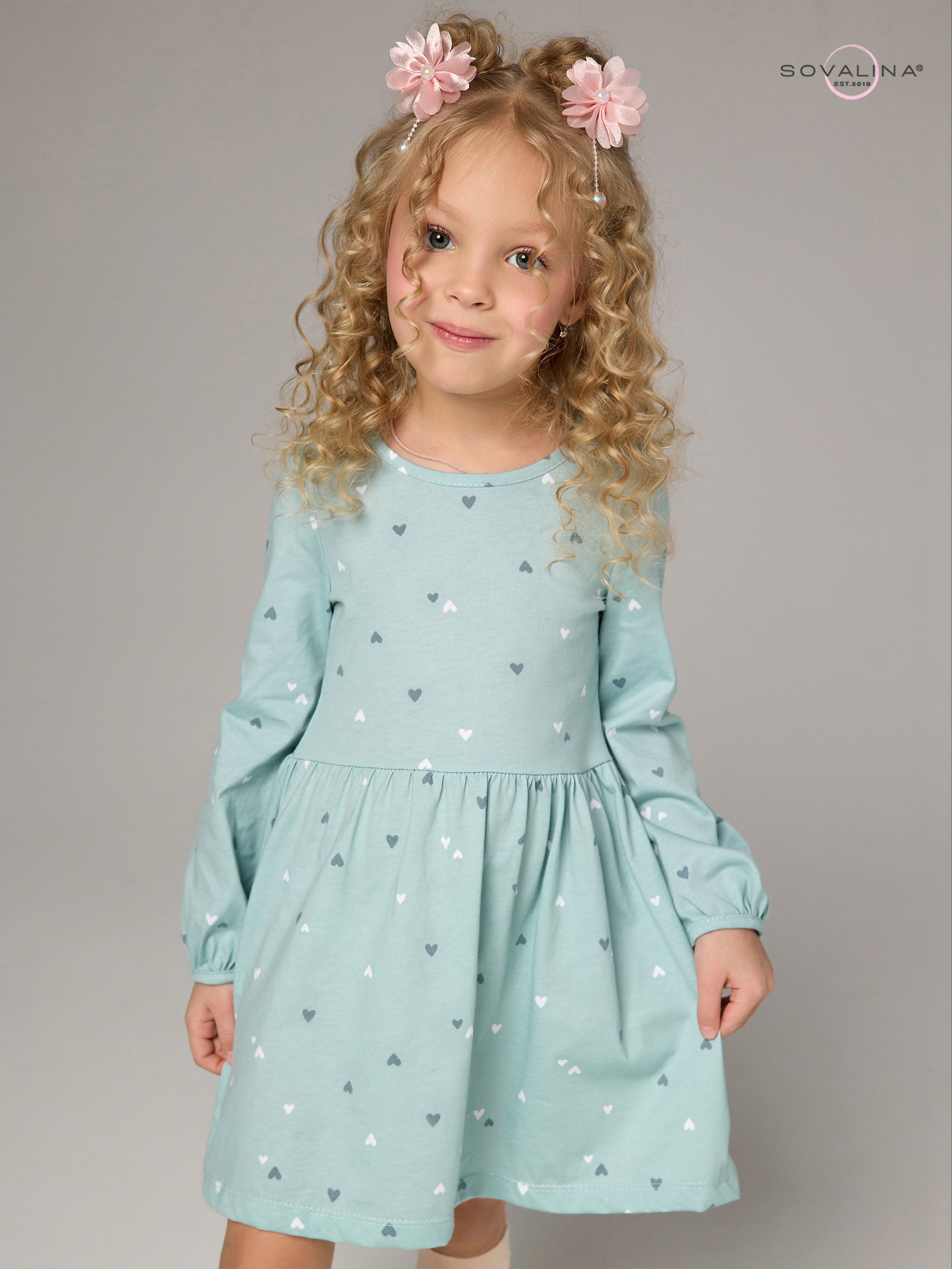 Платье Моана мятное конфетти