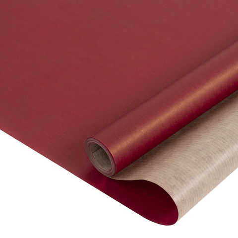 Упаковочная бумага крафт, Красный, 0,68*10 м