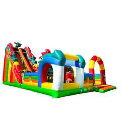 Коммерческий надувной батут «Змей Горыныч» с механизированной головой 14*8*7 м