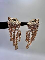 Серьги PANTHERE VGold с подвесками в стиле CARTIER