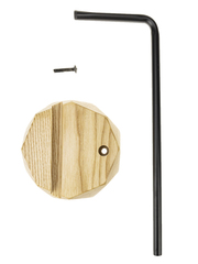 Подставка для наушников с деревянным основанием и вырезом под мобильный телефон