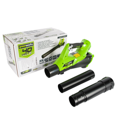 Воздуходувка Greenworks G40ABK4 40V (177 км/ч) аккумуляторная, с АКБ 4 А/ч и ЗУ