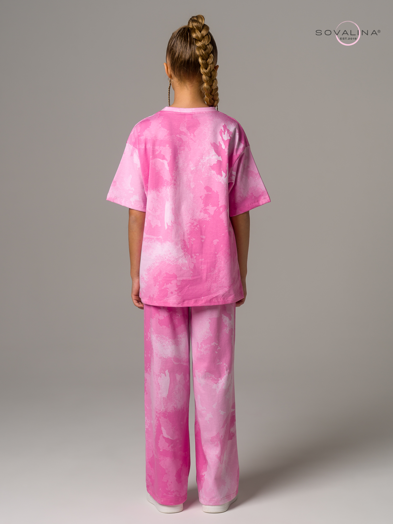 Костюм Лето MAX тайдай розовый