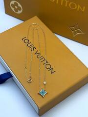 Серьги LV Blossom BB star с малахитом rose VGOLD