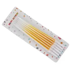 Набор свечей Бело-золотые 16 см 6 шт