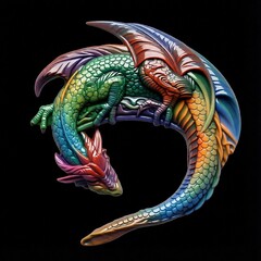 Силиконовый молд Дракон 077