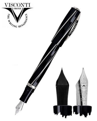 Ручка перьевая Visconti Divina Elegance Oversize, Black ST (Vs-263-02F)