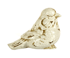 Элитная статуэтка Птичка Craquelure кремовый правый от Sporvil