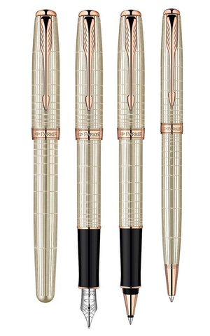 Ручка перьевая Parker Sonnet F535 Premium Feminine, Chiselled Silver PGT, F (1859488)