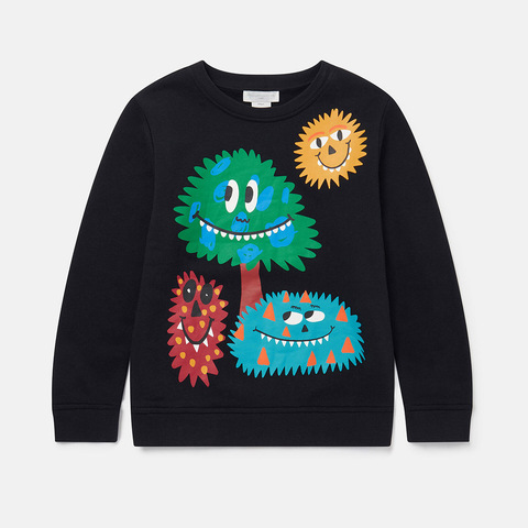 Свитшот Stella McCartney Kids Monster Faces Black