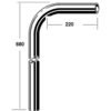 Viega 102654 102654 Отводное колено 90 градусов для бутылочных сифонов, латунь, 32 х 220 х 680, хром
