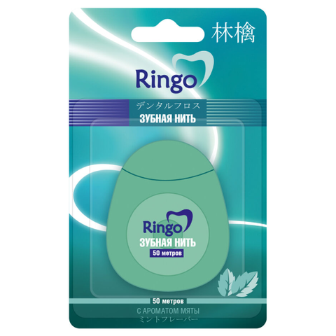 Зубная нить Ringo с мятой, 50 м