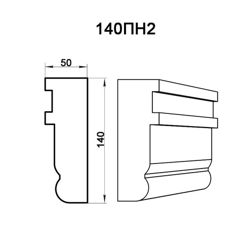 Наличник из пенопласта чертёж.