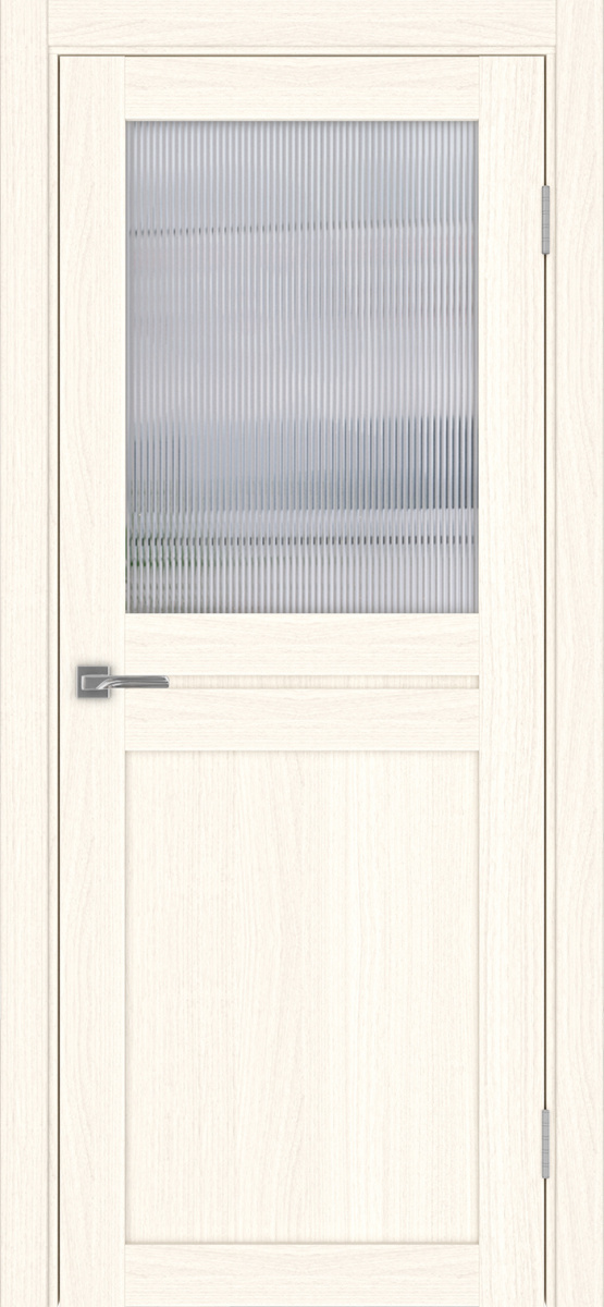 Дверь межкомнатная Оптима Порте Турин 520.211, цвет светлый ясень, экошпон, стекло мору