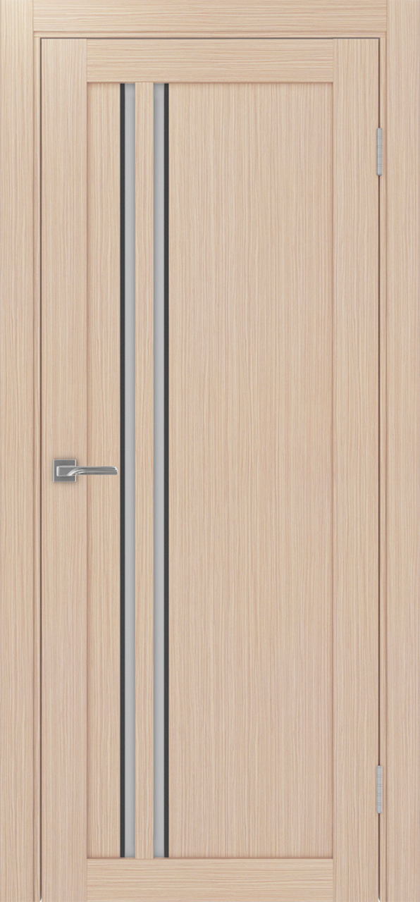 Дверь межкомнатная Оптима Порте Турин 525.121 АПС молдинг SB, цвет беленый дуб, экошпон, стекло мателюкс