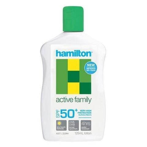 HAMILTON Active Family SPF50+ cream Универсальный солнцезащитный лосьон  SPF 50+