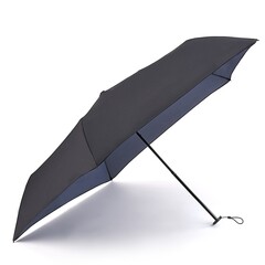Мини зонт супер лёгкий с карбоновыми спицами Fulton L891-01 Black, UPF 50+