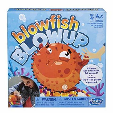 Hasbro Gaming Blowfish Blowup Game for Kids Ages