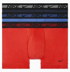 Боксерки Nike Dri-Fit Ultra Stretch Micro Trunk 3P - habanero red/medium blue/obsidian