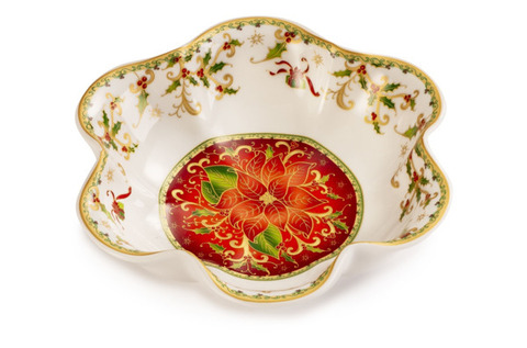 Салатник 18см Lamart Palais Royal Рождественская звезда с волнистым бортом