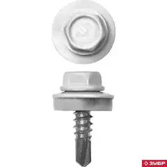 ЗУБР СКМ 9003, 25 х 5.5 мм, белый, 420 шт, кровельный саморез, Профессионал (4-300315-55-025-9003)