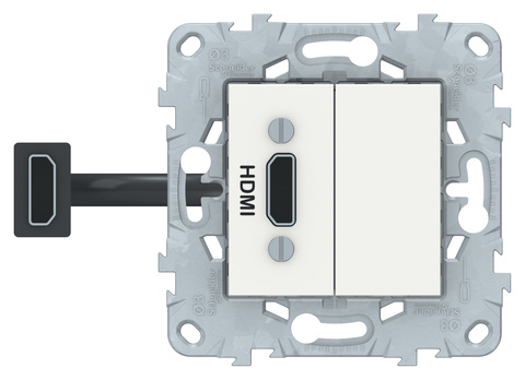 Розетка HDMI. Цвет Белый. Schneider Electric Unica New. NU543018