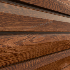 Сайдинг металлический Корабельная доска ECOSTEEL Матовый 0,5мм Мореный дуб