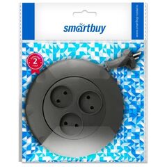 Удлинитель бытовой 3 гн, 3 м, ПВС, 2х1 мм2, б/з, 2200 Вт, чер, Smartbuy, SBE-10-3-03-B