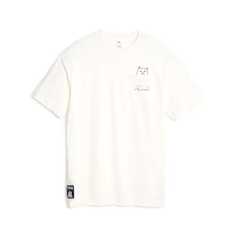 Футболка T-shirts Puma x RIPNDIP Pocket Tee Warm White