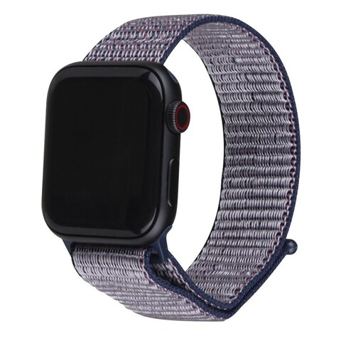 Нейлоновый ремешок Nylon loop 38 мм / 40 мм / 41 мм для Apple Watch (Серый с синим)