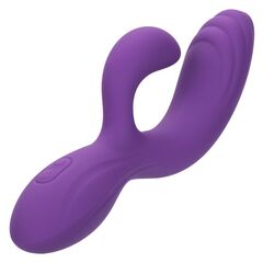 Фиолетовый вибромассажер-кролик Stella Liquid Silicone “C” Curve - 19 см. - 