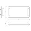 Decor Walther Bar Tab 0857082 Поднос с ручками, стеклянный, цвет: матовое золото / прозрачное стекло