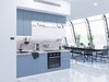 Прямая модульная кухня Фьюжн-01 Silky Blue/Silky White - Белый 2340*2300*600