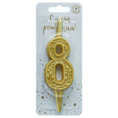 Свеча-цифра тортовая Золотой узор 