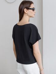 Нарядная футболка с блестящим принтом  D49.133 (131348)