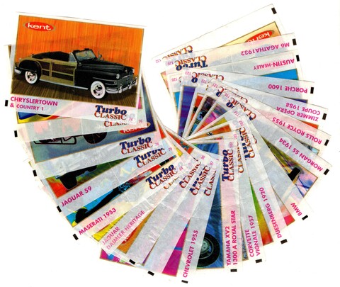 Вкладыши от жвачки Turbo Classic - Турбо Классик. 20 штук без повторов. Серия 71 - 140