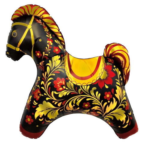 Шар фигура, лошадка, золотая роспись, 81 см