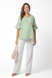 Блузка для беременных 11558 салатовый