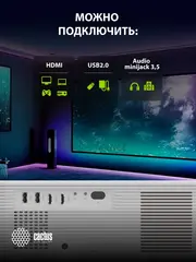 Проектор Cactus CS-PRM.01WT.Full HD LCD 19000Lm LS 700Lm ANSI (1920x1080) 2500:1 ресурс лампы:50000часов 2xUSB typeA 2xHDMI 1.8кг — фото 6
