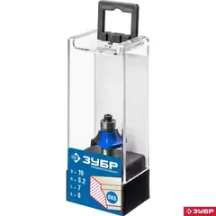 ЗУБР 19.0 x 7 мм, радиус 3.2 мм, фреза кромочная калевочная №1, Профессионал (28700-19)