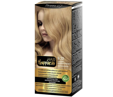 Hair Happiness Крем-краска для волос аммиачная №9.32 бежевый блондин Белита-М